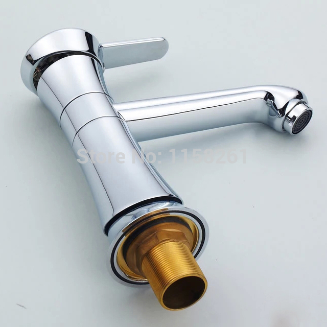 deck mounted brass and cold basin faucet chrome finished single handle bathroom vanity faucet 9022l