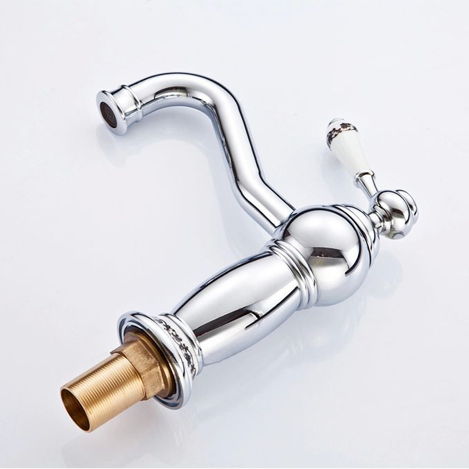 new arrival bathroom faucet ceramic chrome plated brass basin sink faucet single handle water mixer taps m-14l