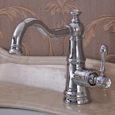 ! new single handle diamond golden brass basin faucet deck mounted sink mixer tap yls5874-22