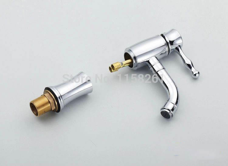new solid brass chrome kitchen swivel sink mixer tap faucet vanity faucet wash basin torneiras banheiro hj-9014