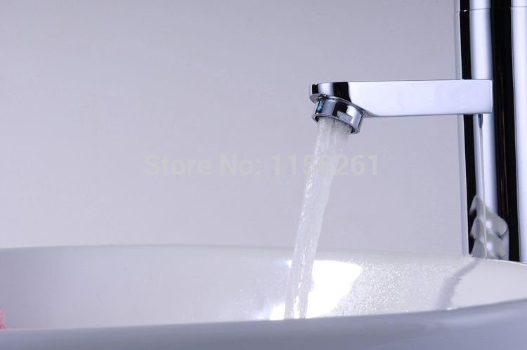 new style long neck brass chrome bathroom basin sink faucets water taps mixer copper faucet washbasin taps hj-8004