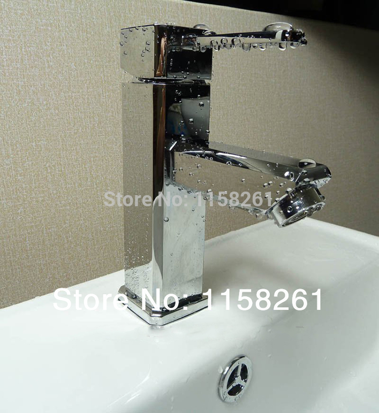 novel one handle deck mounted bathroom basin faucet sink mixer taps vanity chrome faucet 408909