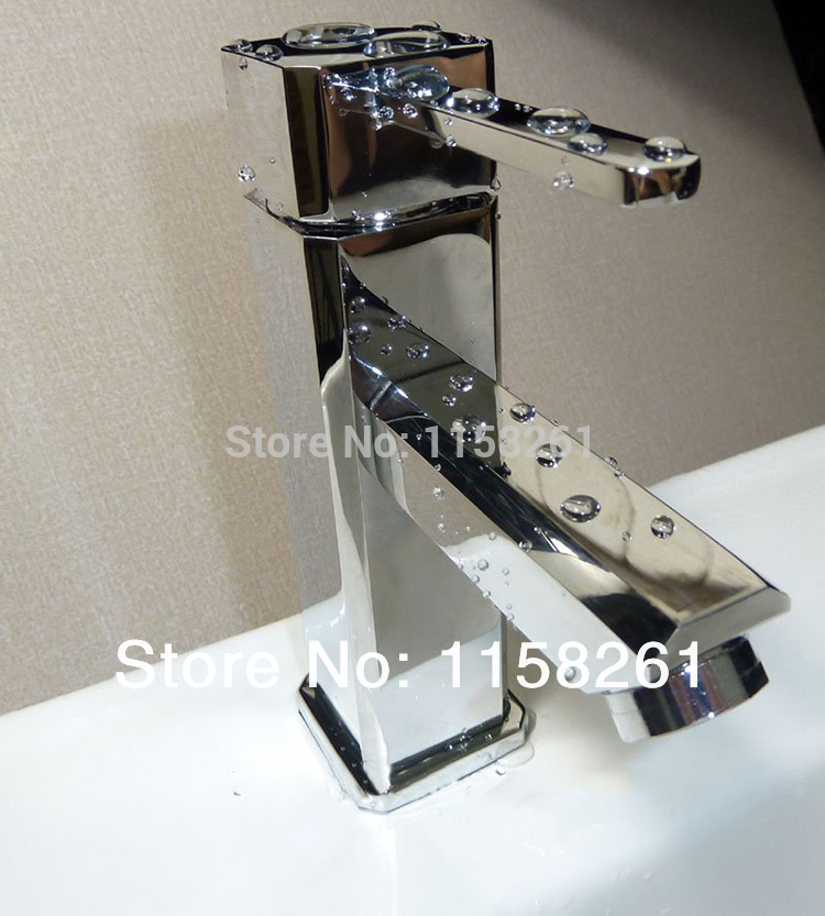 novel one handle deck mounted bathroom basin faucet sink mixer taps vanity chrome faucet 408909