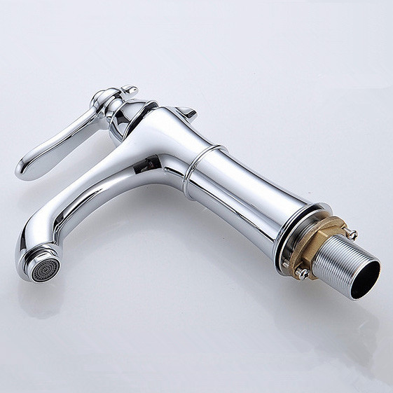 whole and retail chrome brass bathroom basin faucet single handle hole vanity sink mixer tap 832-11