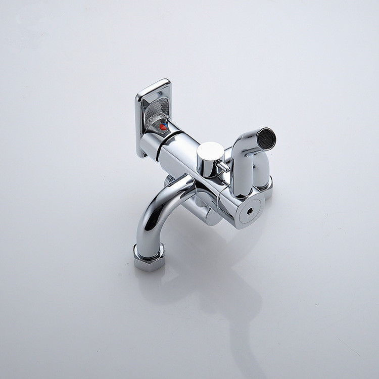 new wall mounted polished chrome finish 8" rain shower faucet set bathtub mixer tap shower column 5818