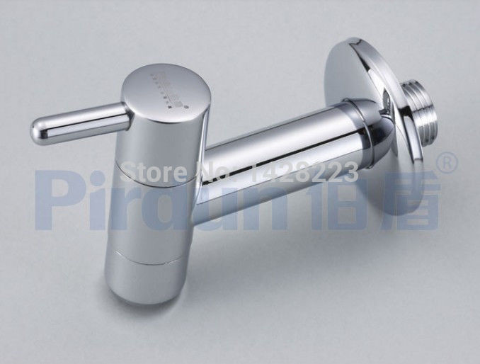 whole and retail chrome finished wall mount cold water faucet brass washing machine faucet mop pool taps