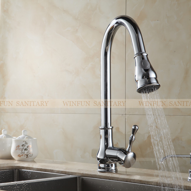 modern & cold device chrome finish swivel pull out kitchen sink &bathroom basin mixer tap faucet gyd-5101l