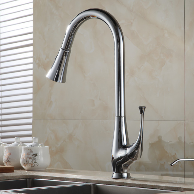 new design pull out faucet chrome swivel kitchen sink mixer tap kitchen faucet vanity faucet 408907