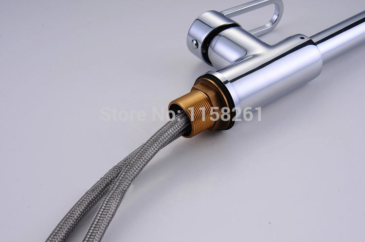 new single handle nickel chrome finish kitchen swivel faucet mixer taps vanity brass faucet cozinha hj-8059