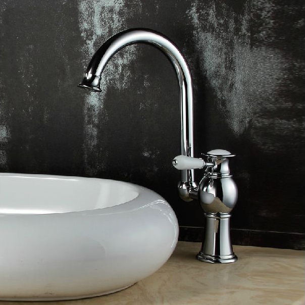 nice new deck mounted 360 rotation bathroom basin sink mixer tap chrome faucet bath mixer bath faucet dl-9005l