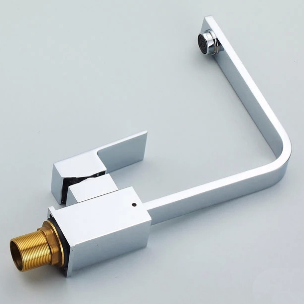 polished chrome brass swivel kitchen sinks faucet 360 degree rotating kitchen mixer tap gyd-5107l