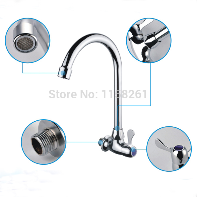 single cold bath faucet wall mounted kitchen faucet laundry pool faucet sanitary ware mixer tap chrome crane 50726