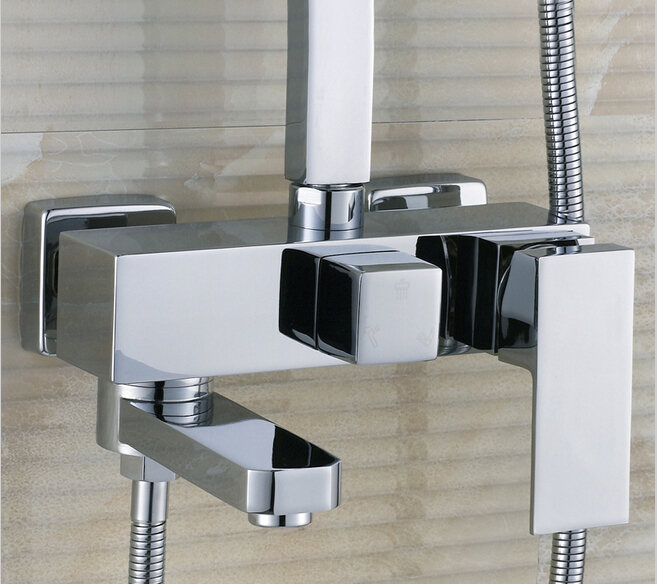 bathroom 3 function shower faucet. shower set chrome finish brass shower set 8 inch rain shower head tub mixer faucet