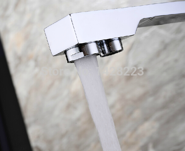 chrome finished and cold kitchen sink faucet deck mounted single handle brass kitchen mixer taps