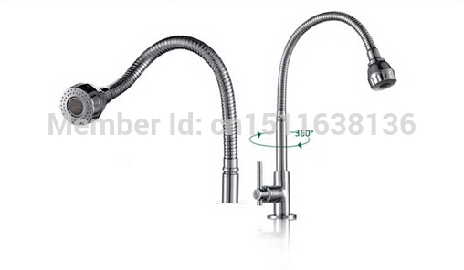 contemporary new chrome brass cold water kitchen faucet deck mounted