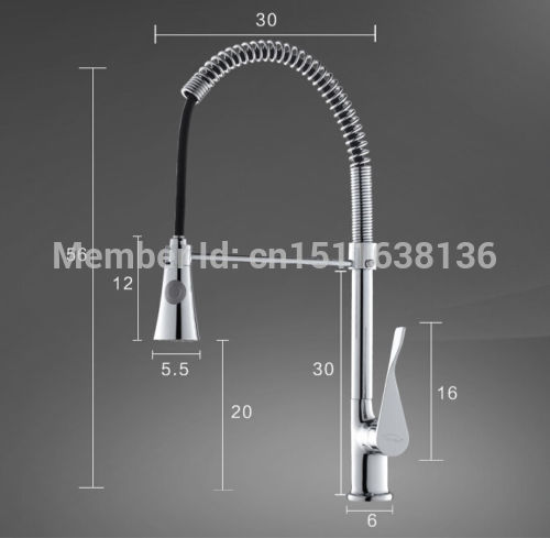 contemporary new deck mounted chrome brass kitchen faucet pull out sink mixer tap