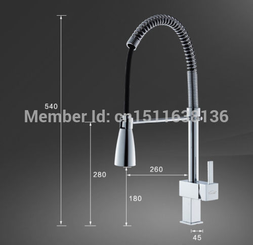 contemporary new deck mounted chrome brass kitchen faucet sink mixer tap single handle