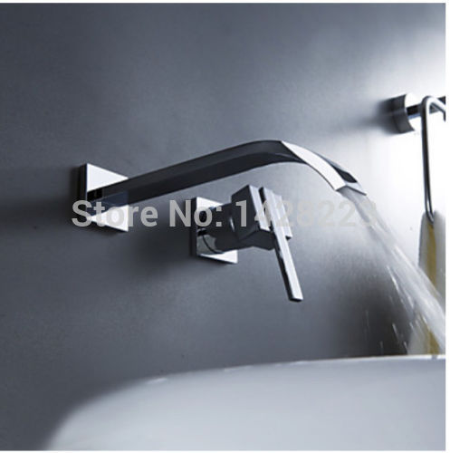 modern new polished chrome brass bathroom basin faucet single handle sink mixer tap 2pcs faucet