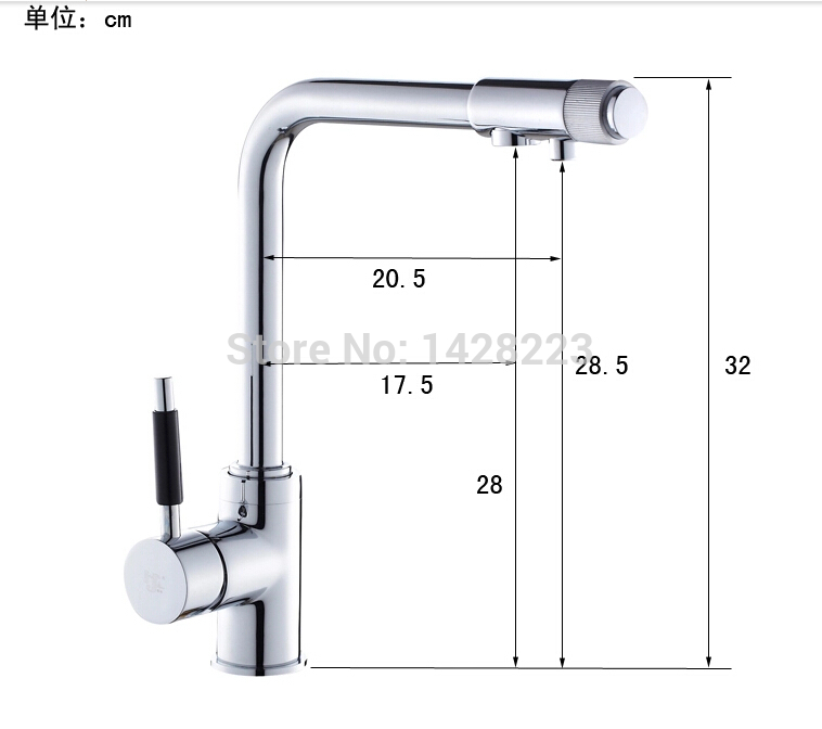 multifunction deck mounted rotate spout kitchen sink faucet polished chrome pure water mixer taps