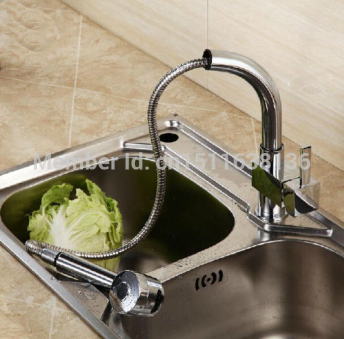 new designed chrome brass kitchen faucet sink mixer tap single handle deck mounted