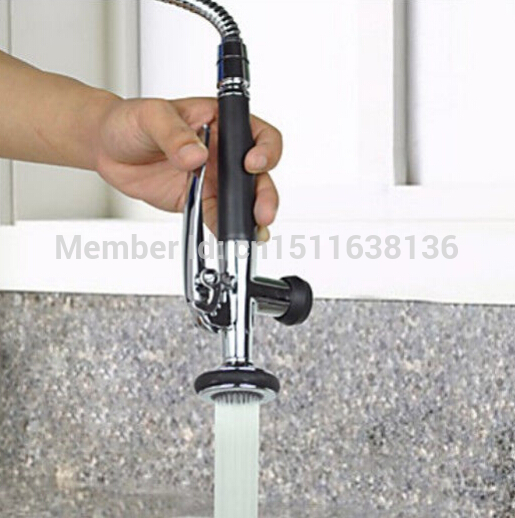 new designed chrome brass kitchen faucet vessel sink mixer tap pull down deck mounted