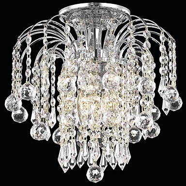 3lights led modern crystal ceiling light lamps for bedroom living room home lighting lustre flush mount