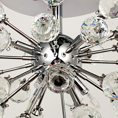 ac110v-220v k9 led modern crystal chandelier ceiling lamp with 6 lights, lustres de cristal,lustre de crystal