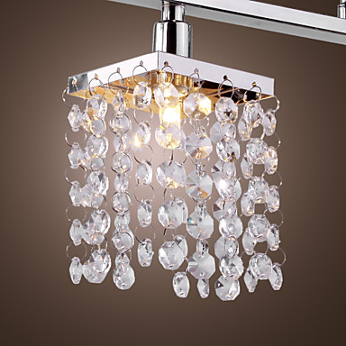 crystal modern led ceiling light lamp with 3 lights for living room home lighting, lamparas lustres de sala teto techo