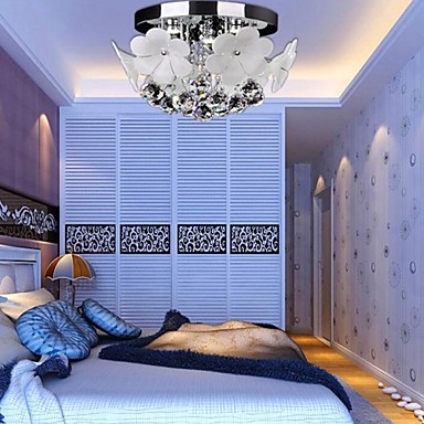 flower k9 led modern crystal ceiling light lamp for living room lustres de cristal