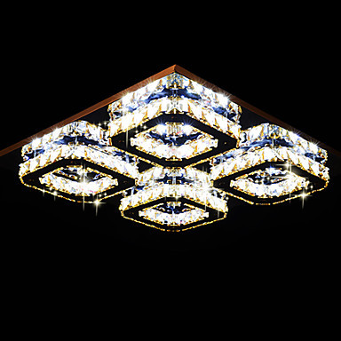 flush mount modern led crystal ceiling lamp with 4 lights for bedroom living room light home lighting lustre de sala
