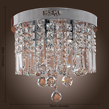 flush mounted crystal modern led ceiling lamp with 5 lights for living room light indoor lighting fixtures