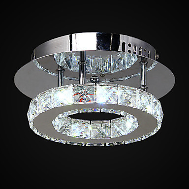flush mounted modern crystal led ceiling lights lamp with 1 lights, lustres de sala