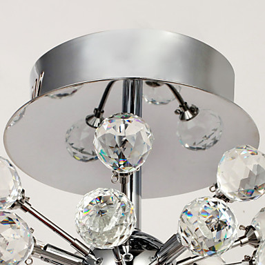 led modern k9 crystal ceiling light lamps with 6 lights for living room lustres de sala