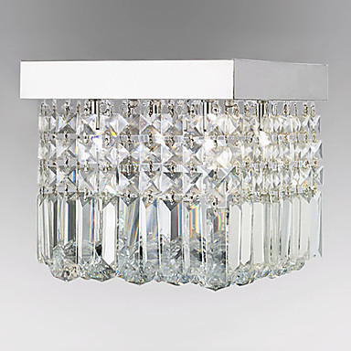 lustre de cristal modern led crystal ceiling light lamp with 2 lights for living room bedroom