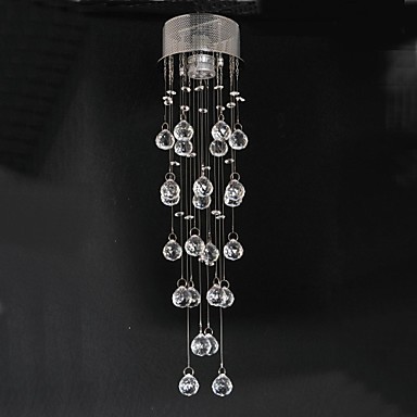 lustre modern led crystal ceiling lights lamp with 1 light for living room hallway lustres de cristal