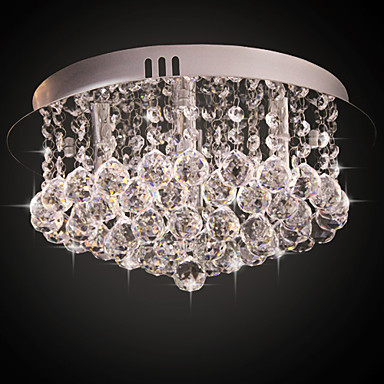 modern crystal ceiling light lamps with 4lights for home living room lustres de sala
