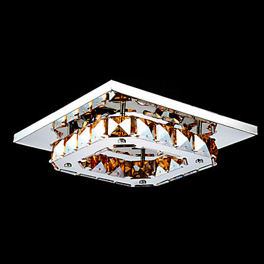 modern led crystal ceiling light for living room lamp stainless steel