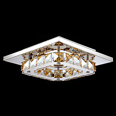 modern led crystal ceiling light for living room lamp stainless steel