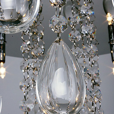 modern led crystal ceiling light lamp with 5 lights for living room lustres