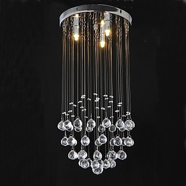 modern led crystal ceiling light with 3 lights for living room home lightng fixtures, lamparas techo lustre de sala teto