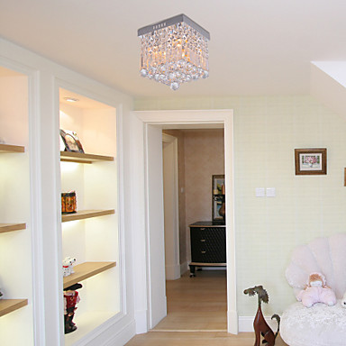 modern led crystal ceiling light with 4 lights for living room lamp home lighting fixtures, luminaria lustres de teto
