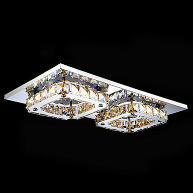 stainless steel modern led crystal ceiling lights lamp for living room bedroom lustre de cristal