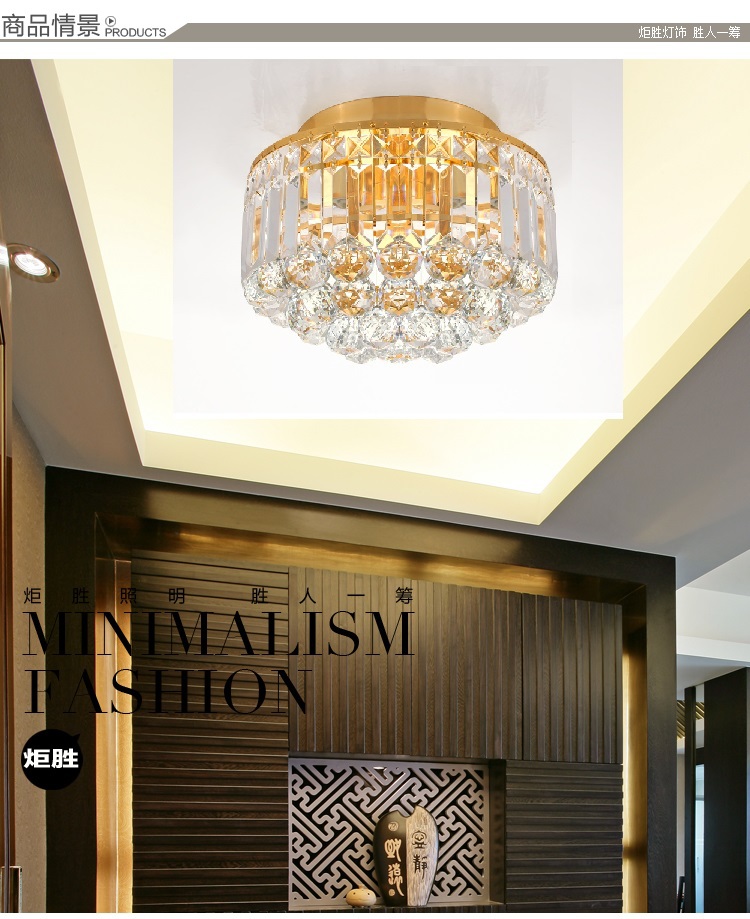 led gold modern ceiling light crystal k9 31cm ceiling lamp modern ceiling gold fashion circle ceiling light crystal lights