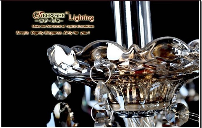 cognac glass cristal chandelier light crystal lamp mds02-l24+12+6