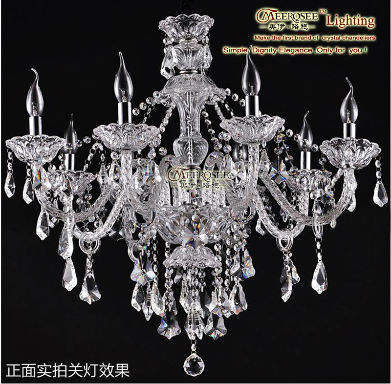 k9 crystal chandelier meerosee modern clear glass 8 lights candle featured cristal pendants md8221c d720 h740mm
