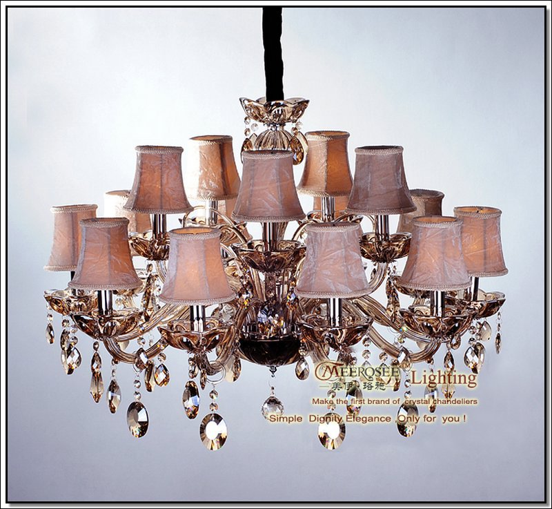 large el lampadario cognac glass chandelier crystal lamp with 15 lights candle chandelier lampshades living room md2120