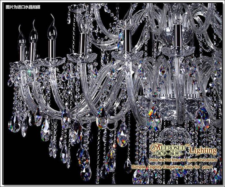 new arrival el large clear crystal chandelier lamp with 40 glass arms mds01-l28+12 d1500mm h1600mm