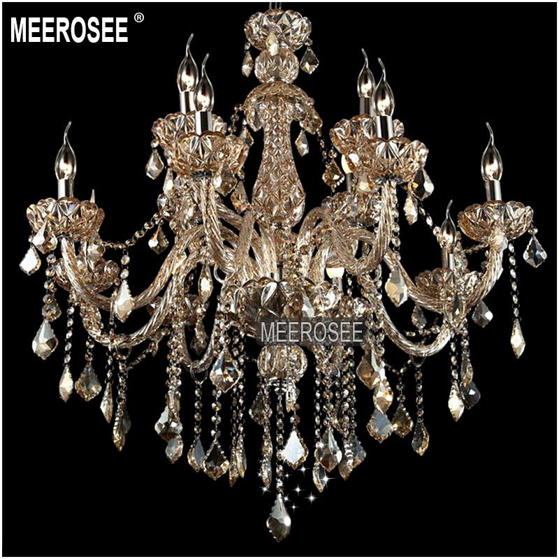 two tiers cognac antique chandelier crystal pendants vintage glass crystal hanging light lusters for el, foyer, meeting room