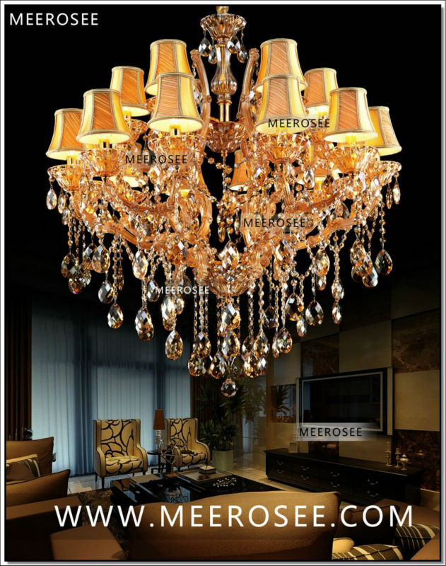 dining room chandelier deckenleuchten glass cristal lustre amber chrystal light fitting maria theresa torch lamparas el lobby