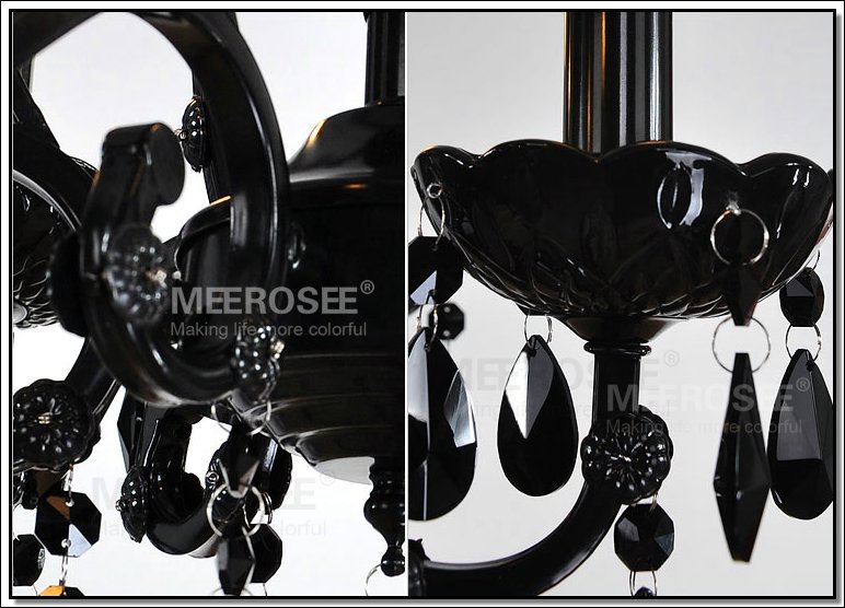 ! french style crystal chandelier lighting fixture 8 lights vintage black wrought iron chandelier suspension hanging light